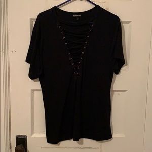 Express Women’s short sleeve choker t!